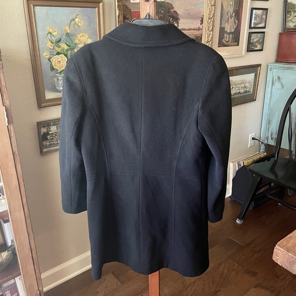 Forecaster of Boston 100% wool women’s button down coat lined pockets 8 black - Picture 3 of 9